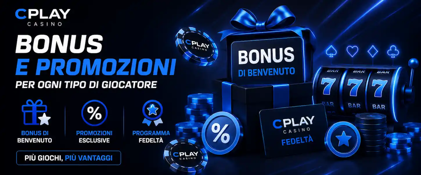 CPLAY Casino propone bonus di benvenuto, promozioni esclusive e un programma fedeltà per i giocatori.